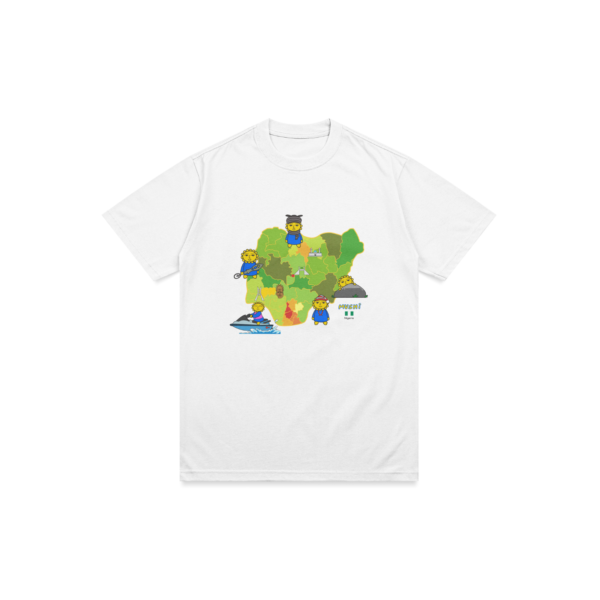 Mushi map t- shirt (white)